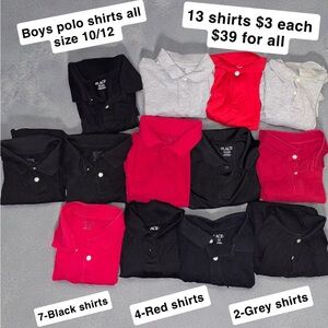 Place Boys Polo Shirt Collection - Black, Red, Gray